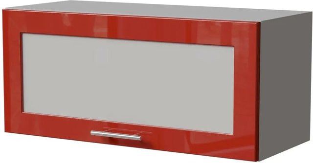 Feldmann-Wohnen Klapphängeschrank Brerra W4BS/80 WKF in Grau und Karminrot Hochglanz, B/T/H: 80 x 32,5 x 36 cm - Bild 1