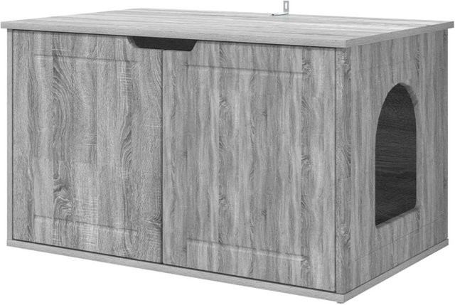 vidaXL Katzenhaus in Grau Sonoma, modernes Katzenhöhlen-Design aus Holzwerkstoff, B/T/H: 85 x 55 x 50,5 cm - Bild 1