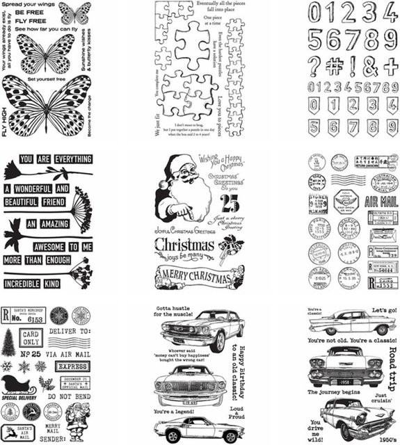 Transparente Stempel im Vintage-Stil für DIY, Scrapbooking und Bastelarbeiten - Bild 1
