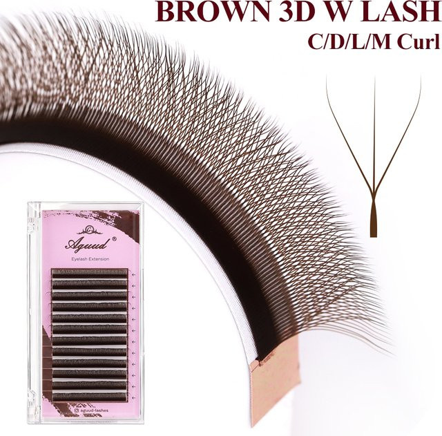 AGUUD W-förmige Wimpernverlängerung, Dunkelbraun, Natürlich - Bild 1
