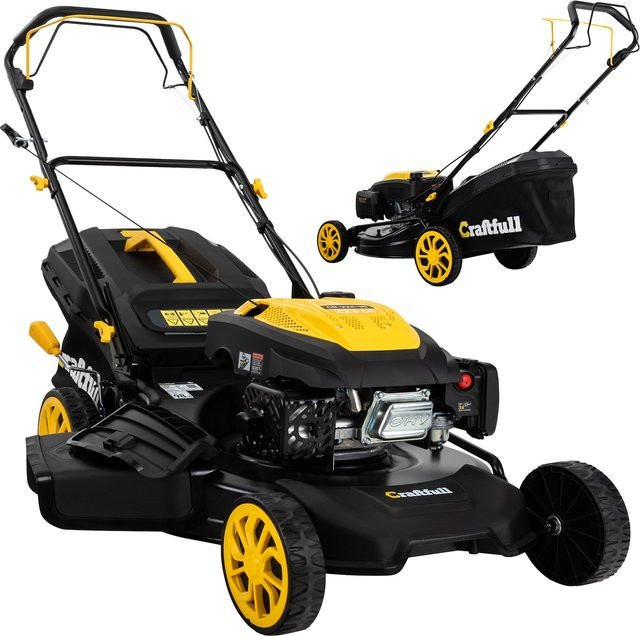 Craftfull Premium Benzin-Rasenmäher CR-224-30 mit 223cm³ Motor, Selbstfahrantrieb und 5,1 kW in Schwarz/Gelb - Bild 1