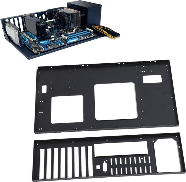 VBESTLIFE Computer Open Case Rack in Schwarz für ATX, M-ATX und ITX Mainboards sowie X79 und X99 Dual Server Motherboards - Bild 1