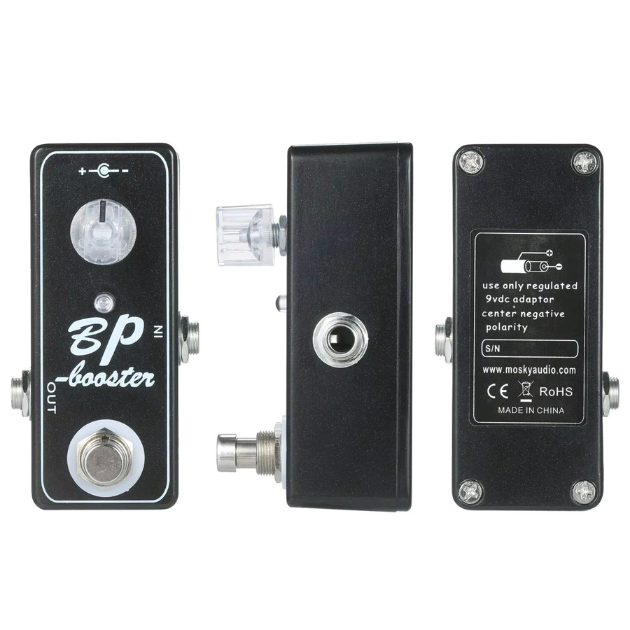 MOSKY BP Booster Audio Clean Boost Gitarrenpedal in Schwarz mit True Bypass Switching für Gitarre, Bass und Elektroakustik - Bild 5