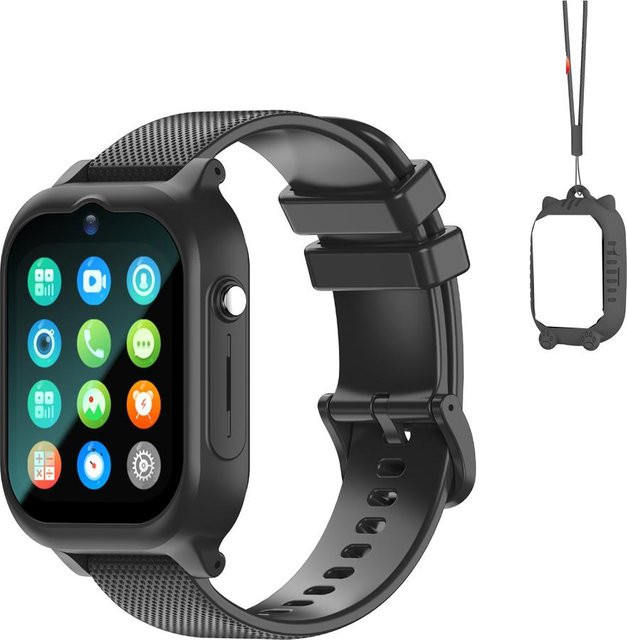 KGG 4G Kinder Smartwatch mit GPS, Videoanruf und SOS-Funktion, Schwarz - Bild 1