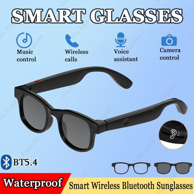 Ola Esporte Multifunktionale Smart-Brille in Schwarz mit Bluetooth-Anruffunktion, Sprachassistent und UV-Schutz für Damen und Herren - Bild 1