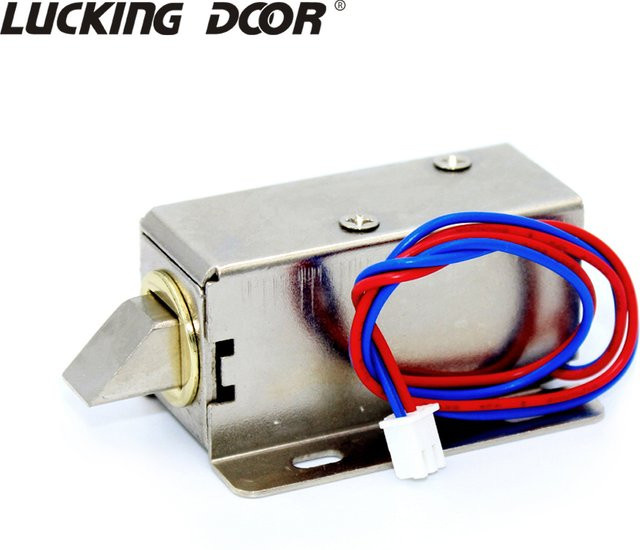 LUCKING DOOR Elektronisches Türschloss 12V 0,4A Magnetverschluss für Zugangskontrolle in Silber - Bild 1