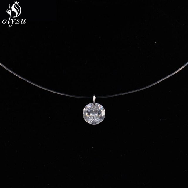 YULIN Halskette, silberbeschichtet, Strass, Damen, grau - Bild 1