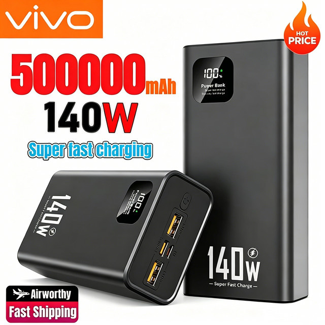 VIVO Powerbank 500000mAh mit 140W Superschnellladefunktion in Weiß - Bild 1