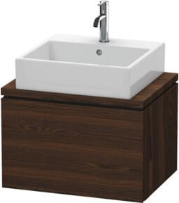 Duravit Waschtischunterschrank Compact L-Cube in Braun mit einem Auszug, Wandmontage, B/T/H: 62 x 47,7 x 40 cm - Bild 1