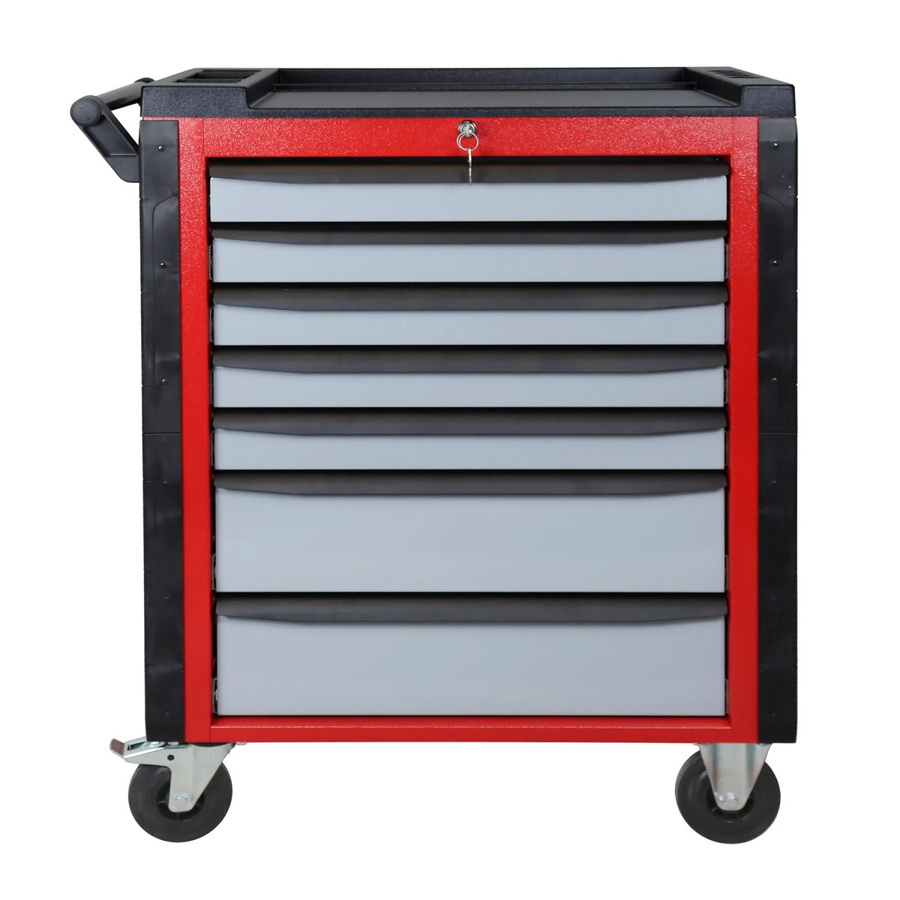 PROREGAL Werkstattwagen Cheetah Plus mit 7 Schubladen in Feuerrot und Silbergrau, H x B x T: 98,5 x 75 x 47,5 cm - Bild 2