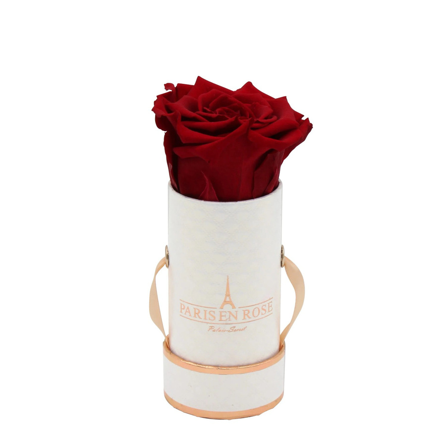 PARIS EN ROSE Rosenbox Weiß mit einer Bordeaux Rose Durchmesser: 5 cm - Bild 2