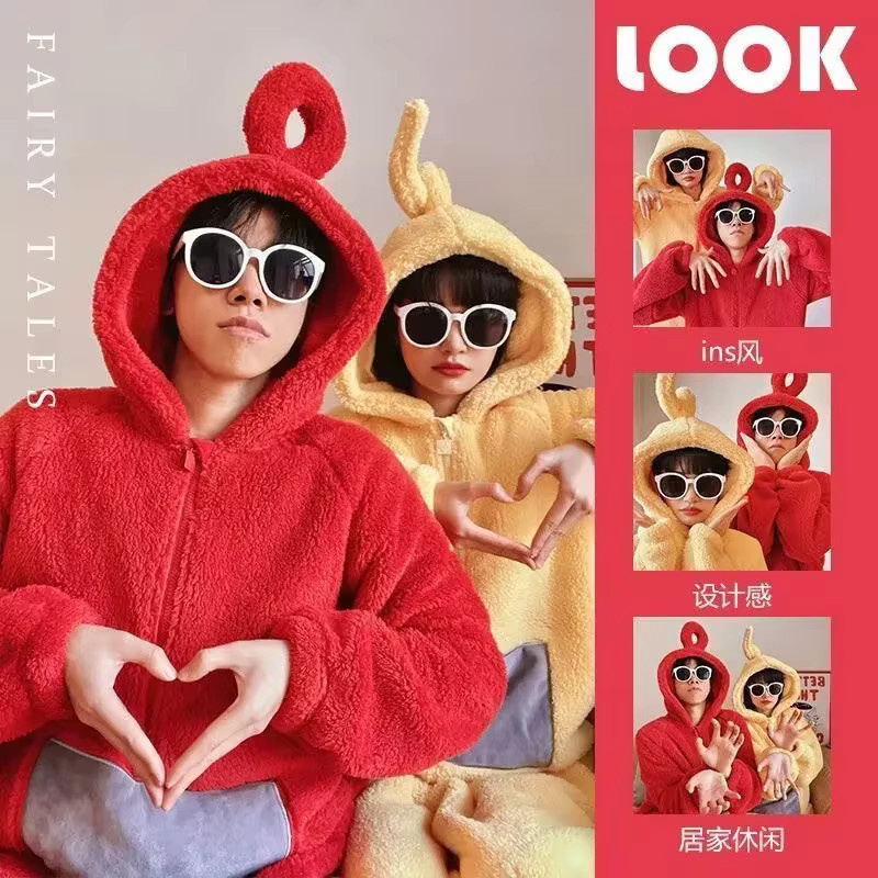 HHYRCOS Teletubbies Tinky Winky Laa-Laa Pyjama Kostüm, Einteiler, Lila - Bild 4