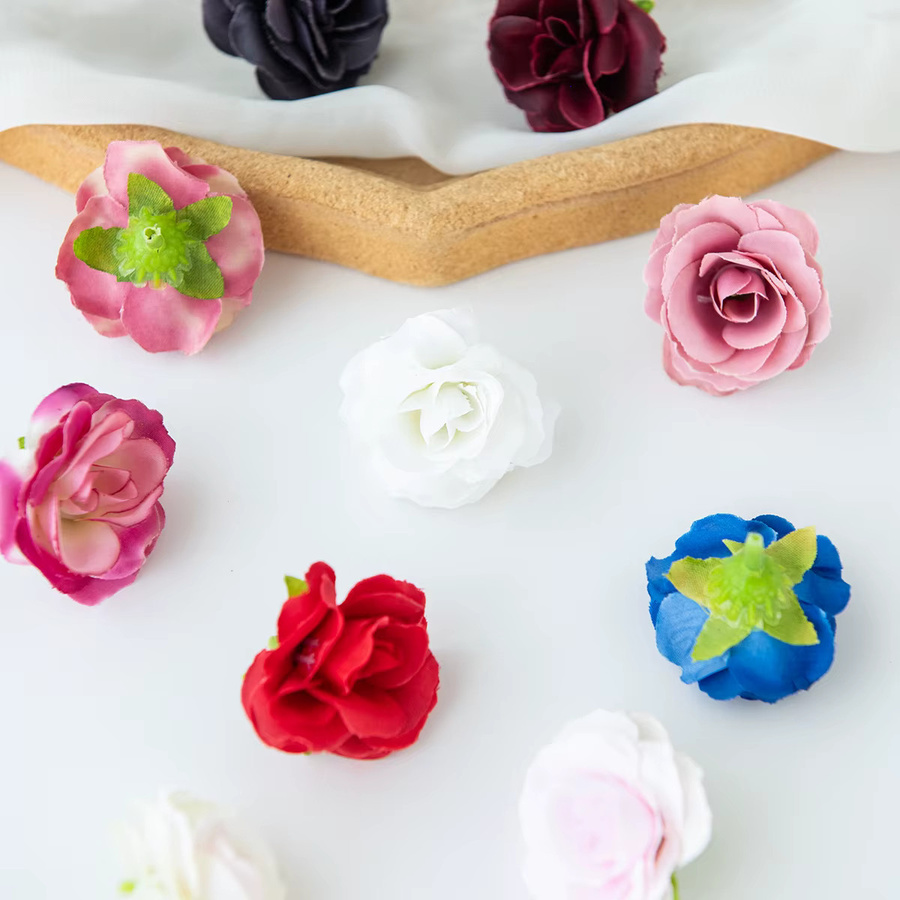 Künstliche Seidenrosen Tee Knospen in Multicolour für Hochzeiten, Garten und DIY-Dekoration - Bild 3