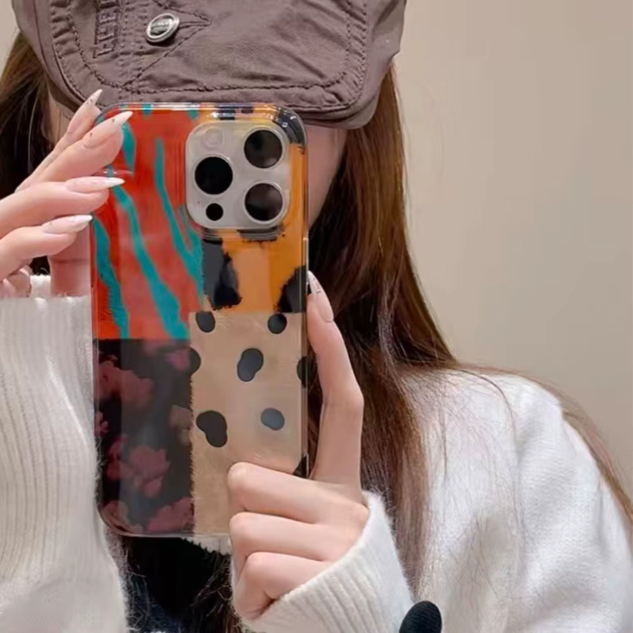 FunYudas Handyhülle mit Retro-Leopardenmuster in Mehrfarbig für iPhone Modelle - Bild 3