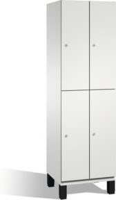 C+P Doppelstockspind Cambio auf Füßen mit 4 Fächern, Lichtgrau, H x B x T: 198 x 60 x 52,5 cm - Bild 1