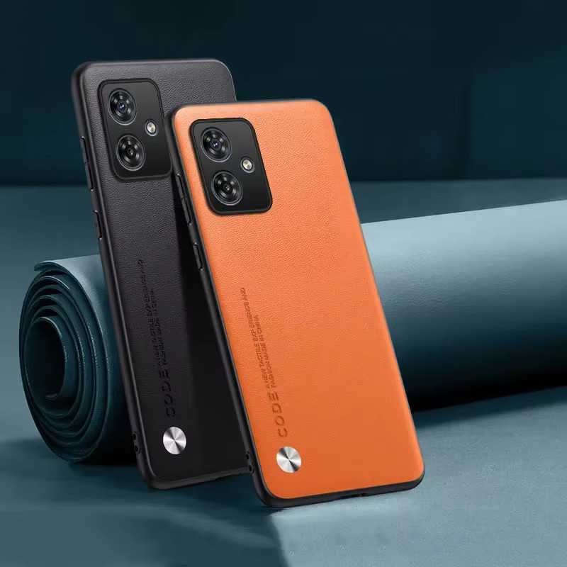 Luxus Leder Schutzhülle für Motorola G-Serie in Schwarz - Bild 1