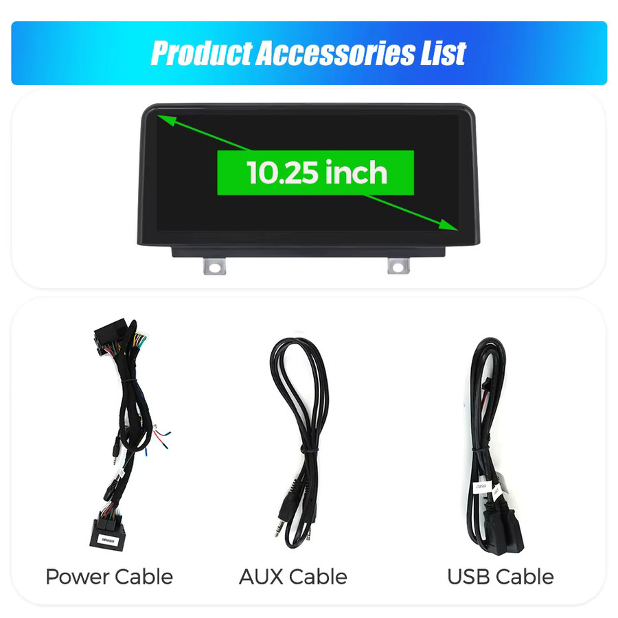 MEKEDE Linux Autoradio für BMW 1 2 3 4 Serie F20 F21 F22 F30 F31 F32 F33 F34 F36 mit Android Carplay, WLAN, Bluetooth und GPS in Schwarz - Bild 6