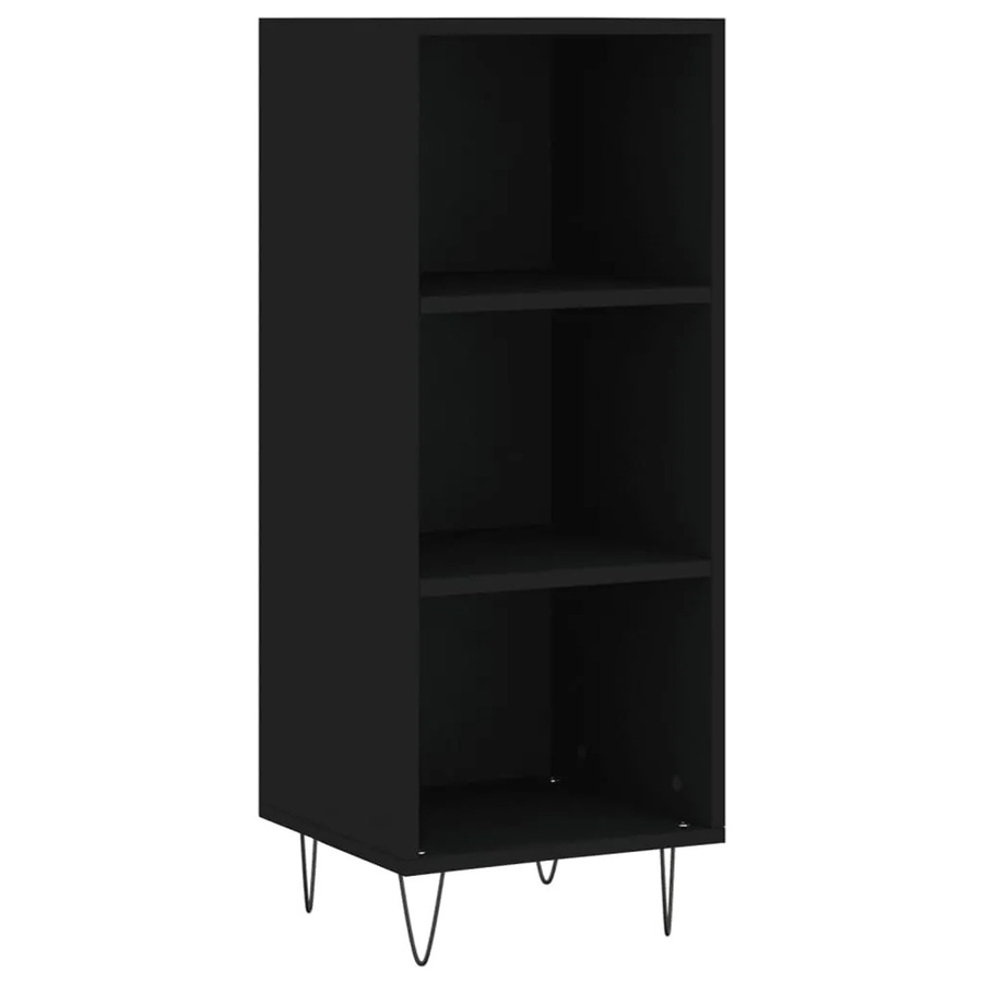 vidaXL Sideboard Schwarz aus Holzwerkstoff und Metall, klassisch, B/T/H: 34,5 x 32,5 x 90 cm - Bild 2