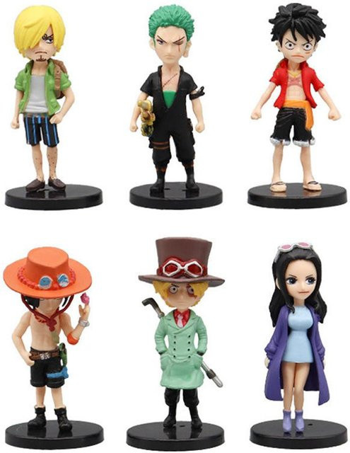 Fashnics One Piece Luffy Actionfigur 6-teiliges Set PVC - Bild 1