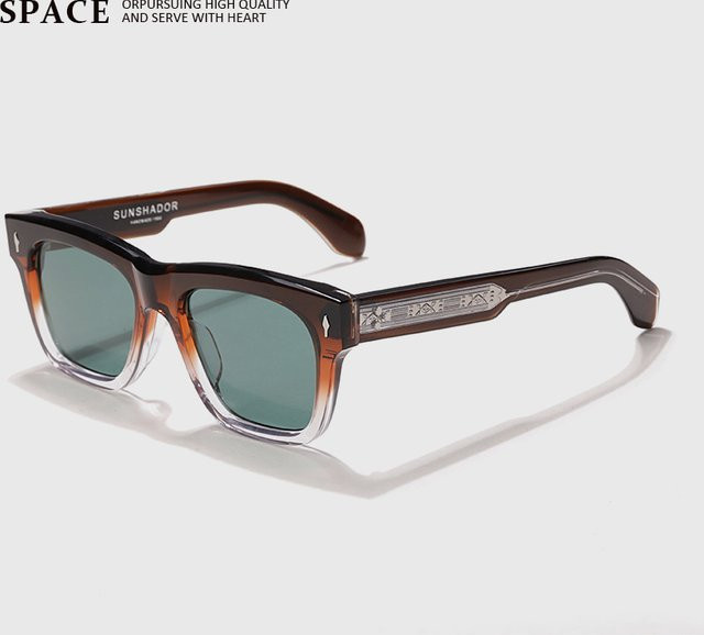 SCASH Sonnenbrille, quadratisch, Vollrand, Unisex, braun, Acetat - Bild 1