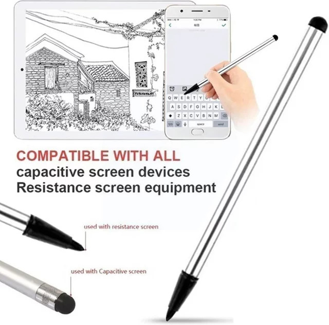 Universal Dual Use Screen Pen Stylus in Rot für iPad, Lenovo, Android Tablets, Smartphones und Samsung oder Xiaomi Geräte - Bild 1