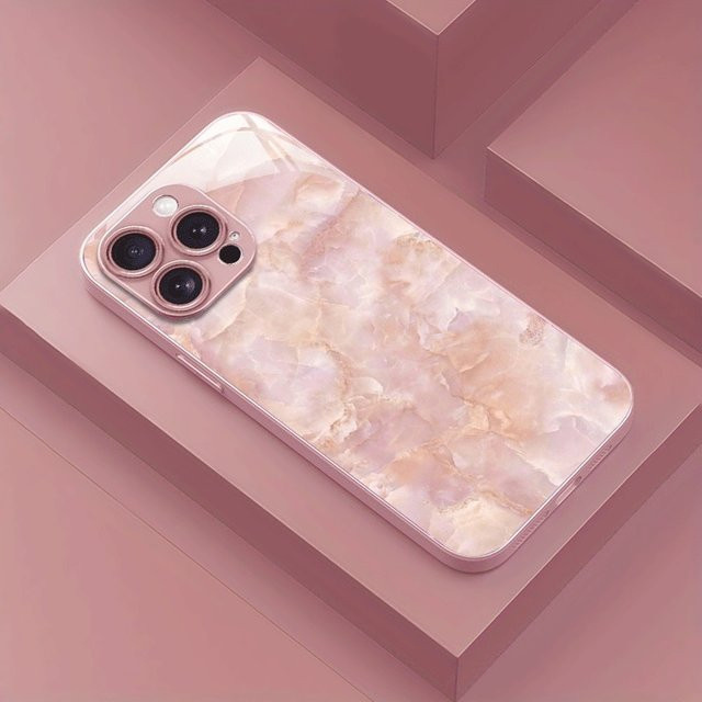 Rosa metallische Handyhülle mit Buttercreme-Farbverlauf für Apple iPhone 17, 16, 15, 14, 13, 12, 11 Pro Max Plus und 16E - Bild 1