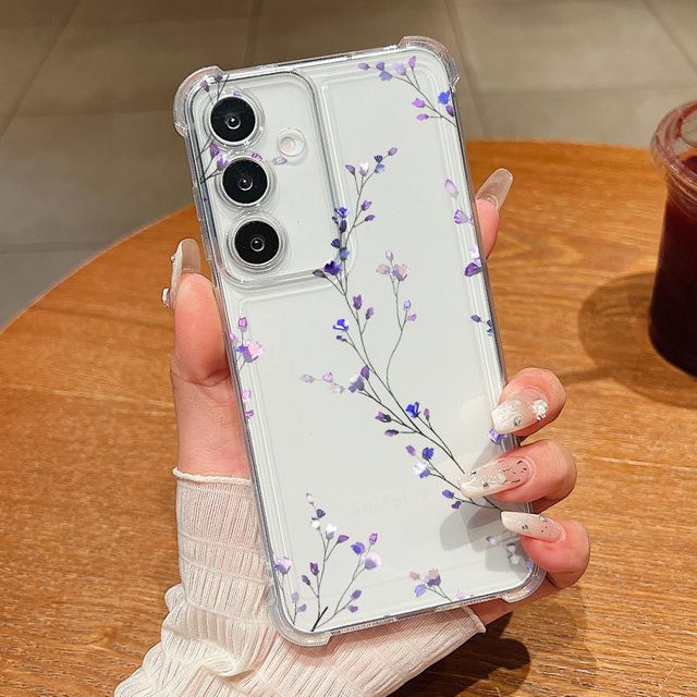 Transparente Silikonhülle mit weißen Tulpen für Samsung Galaxy A57 A56 A55 A54 A37 A36 A35 A26 A25 A17 A16 A15 A14 - Bild 1