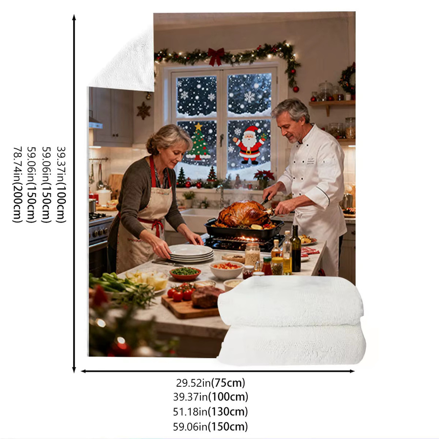 SRH Weihnachts-Baby-Flanellblanke aus Polyester, Mehrfarbig, antistatisch und fusselfrei - Bild 5