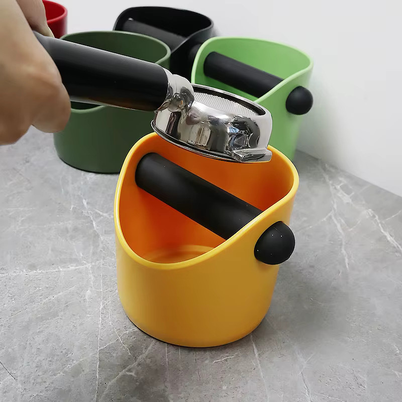 CafeGaGa Kaffee Knock Box Espresso Boden Container in Schwarz, runde Kunststoff Dump Bin für Barista Zubehör - Bild 4