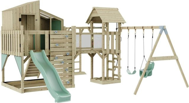 OutdoorToys Spielturm Emma mit Babyschaukel in Mintgrün - Bild 1