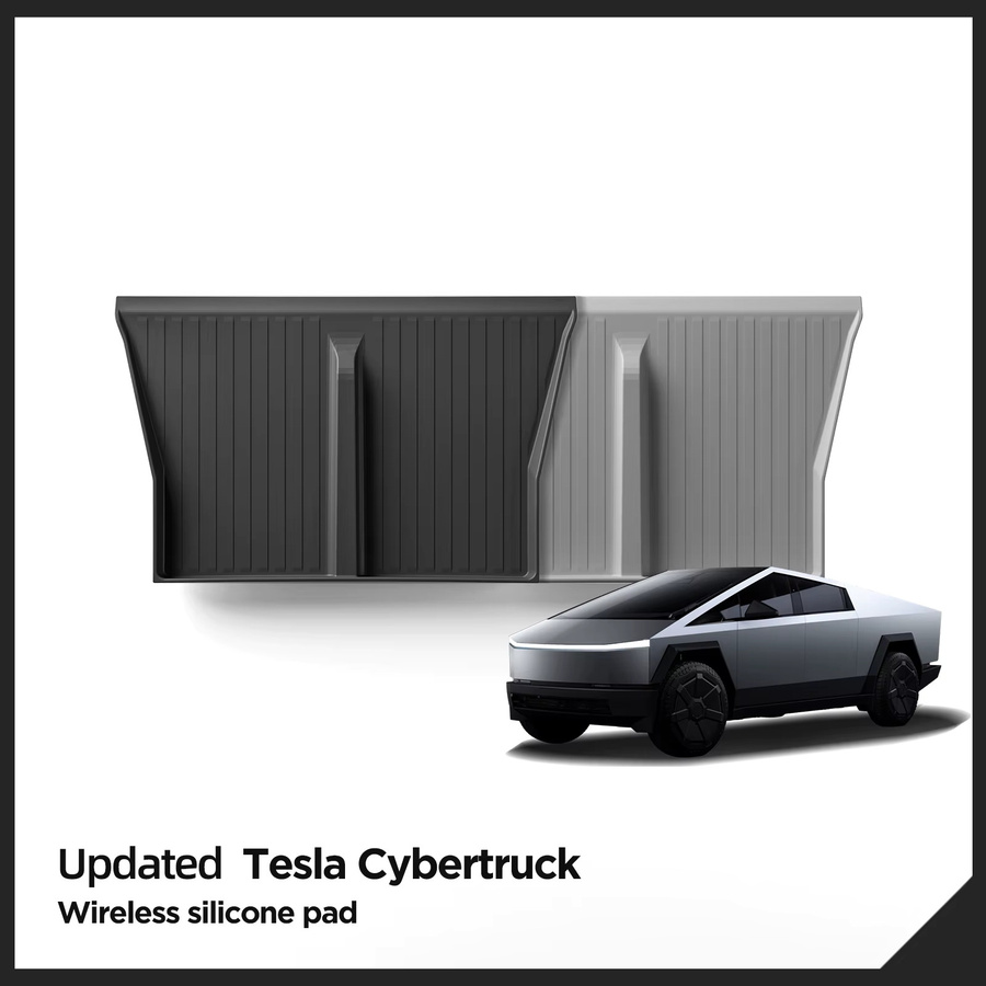 LUCKEASY Drahtloses Lade-Pad für Tesla Cybertruck 2024 2025, rutschfeste Lade-Matte in Schwarz - Bild 2