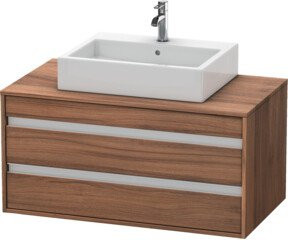 Duravit Waschtischunterschrank Ketho Wandhängend in Braun Matt mit 2 Schubladen, Breite: 100 cm, Tiefe: 55 cm - Bild 1