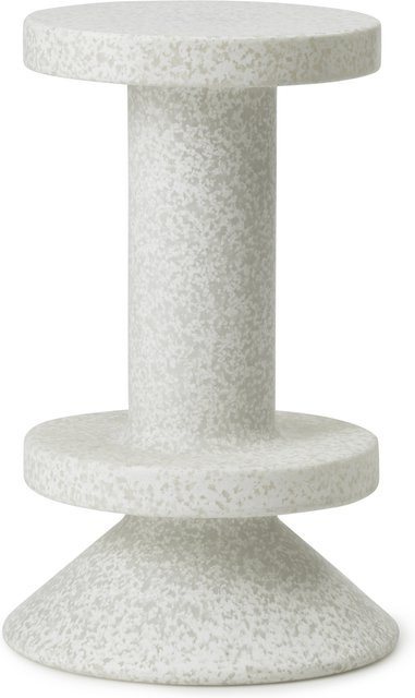 Normann Copenhagen Bit Barhocker in Weiß aus recyceltem Kunststoff mit pixelierter Oberfläche, Höhe: 65 cm - Bild 1