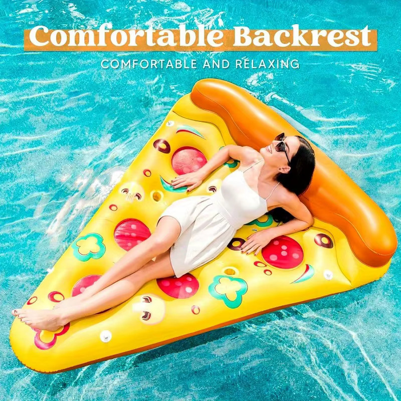 JOYFY Riesige Aufblasbare Pizzastück-Poolliege, Schwimmspielzeug - Bild 2