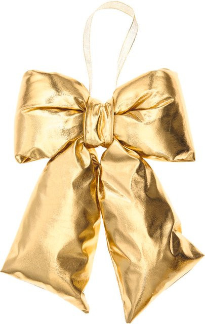 Rico Design Weihnachtsschleife in Gold, B: 24 cm, H: 19 cm, T: 5 cm - Bild 1