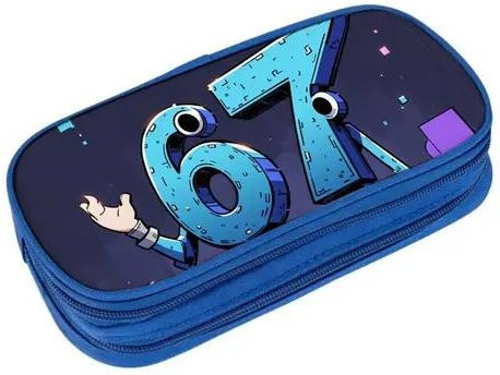 Multifunktionales 3D Cartoon Federmäppchen von QINGLONG GOODS in Blau mit doppellagigem Stoff-Design für Kinder - Bild 1