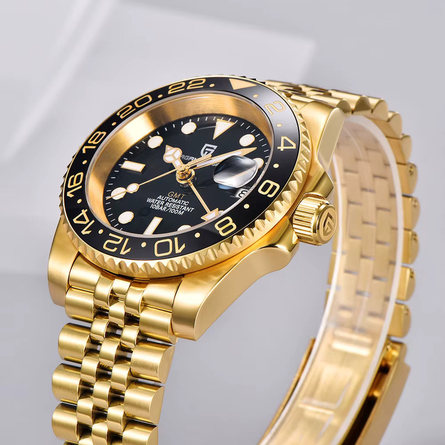 Pagani Design GMT Armbanduhr, Automatik, Edelstahl, Gold, 40 mm, Herren - Bild 2