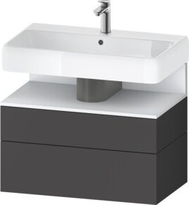 Duravit Waschtischunterschrank Qatego Wandmontiert in Weiß und Grau Matt mit Schubladen B/T/H: 79 x 47 x 59 cm - Bild 1