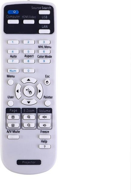 Epson Fernbedienung 1599176 für Projektoren EX3220 EX5220 EX5230 EX6220 EX7220 725HD 730HD in Weiß - Bild 1