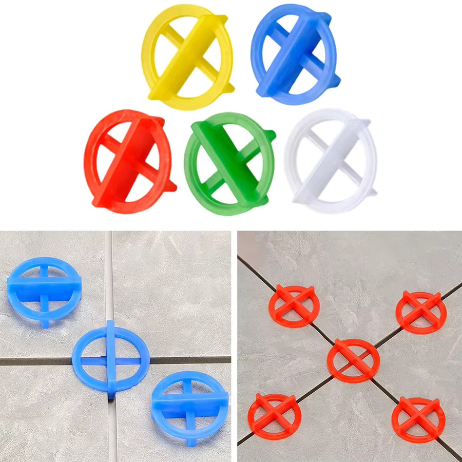 DAZZLEEX Keramik Fliesen Nivellierung System Clips, 100 Stück professionelle Spacer Clips und Keile für die Fliesenverlegung an Wand und Boden - Bild 2