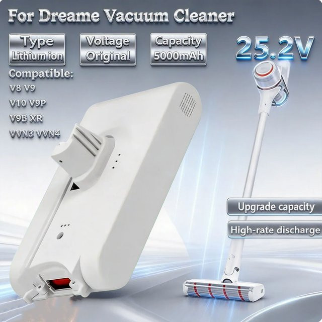 Dreame Ersatzakku Lithium-Ionen für Handstaubsauger V8 V9 V10 V9P XR VVN3 VVN4 in Weiß - Bild 1