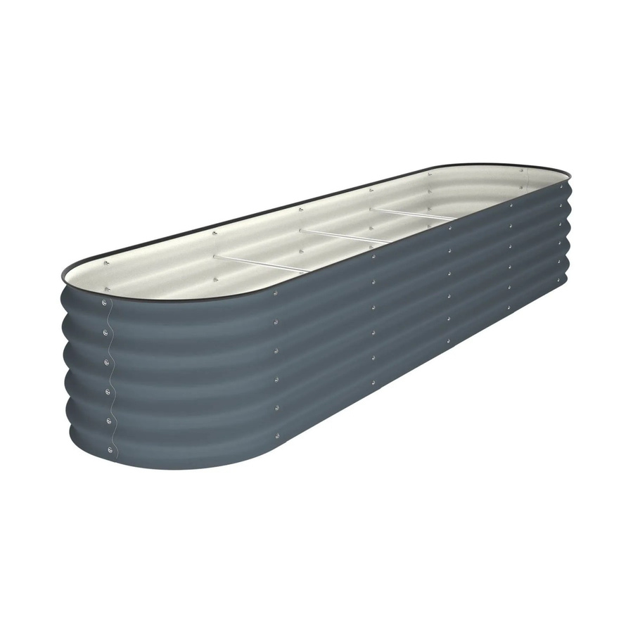 VidaAtHome.de ALVARE Gartenbeet aus Metall in Graphitgrau und Silber, B/T/H: 248 x 61 x 43 cm - Bild 2