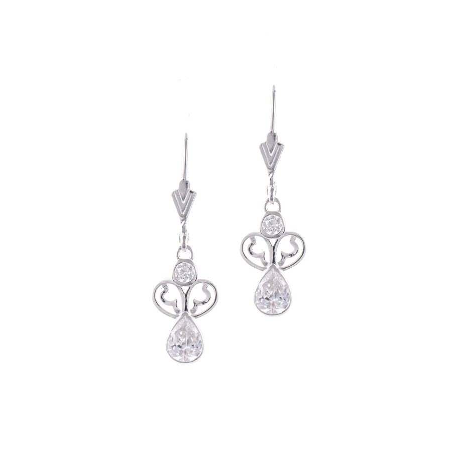 Ohrringe 925 Silber, Zirkonia weiß, Unisex - Bild 1