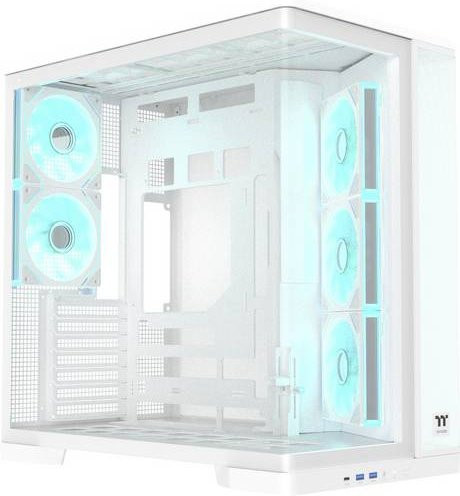 Thermaltake Arcus 380 TG Curved Midi-Tower PC-Gehäuse in Weiß mit Seitenfenster und ATX-Unterstützung - Bild 1