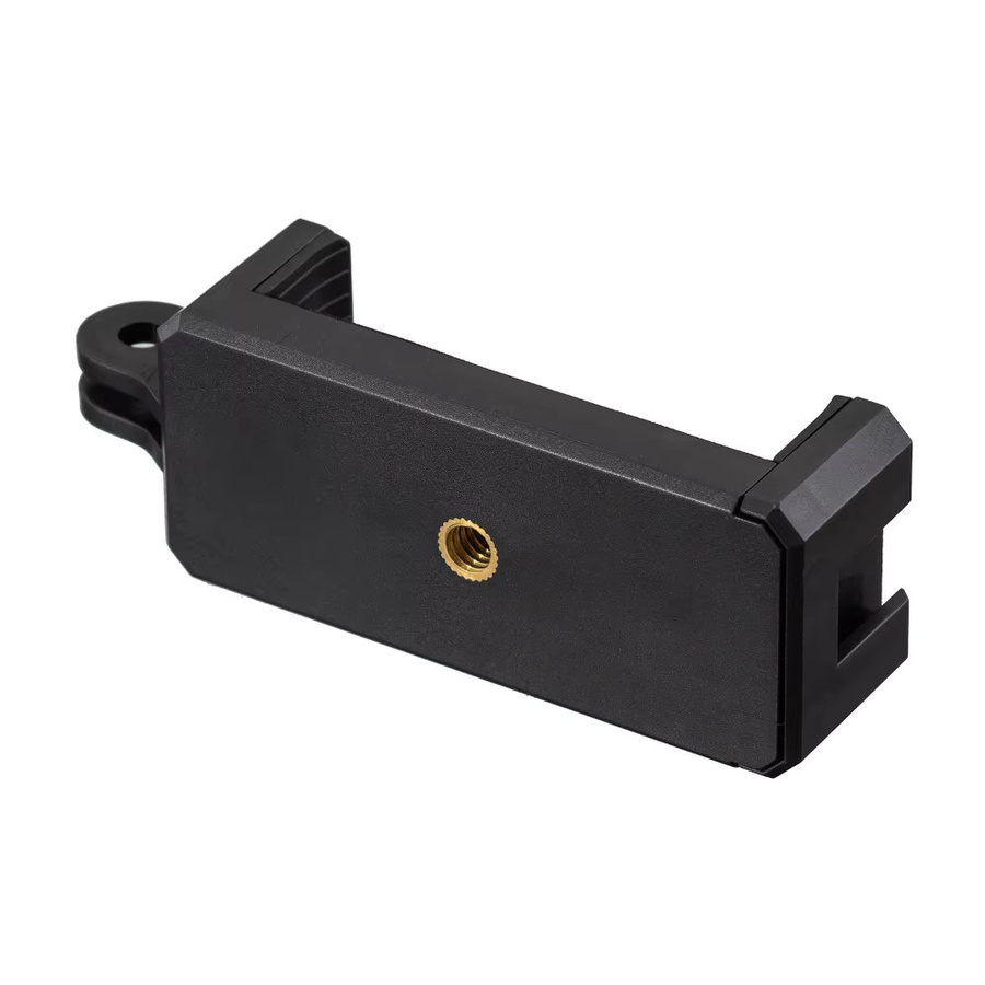 HUOAED Smartphone Halterung Clip Adapter in Schwarz für iPhone, Huawei, Samsung und GoPro mit 1/4 Zoll Gewinde für Stativ und Selfie Stick - Bild 1
