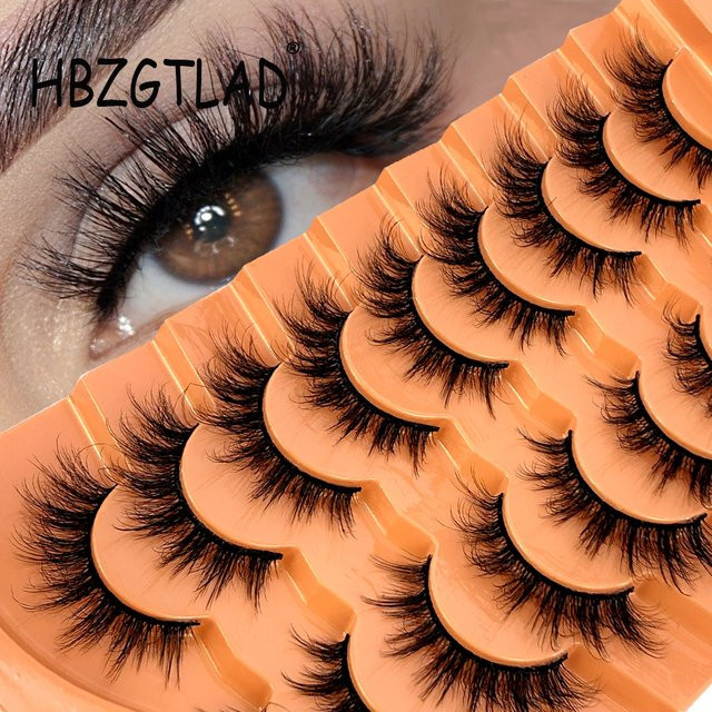 HBZGTLAD Künstliche Wimpern Cat-Eye, Black, 9/10 Paar - Bild 1