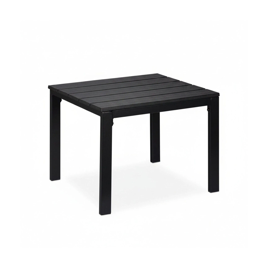 Wetterfester Beistelltisch von Relaxdays aus Kunststoff und Stahl in Schwarz, B/T/H: 39 x 52 x 48 cm - Bild 2