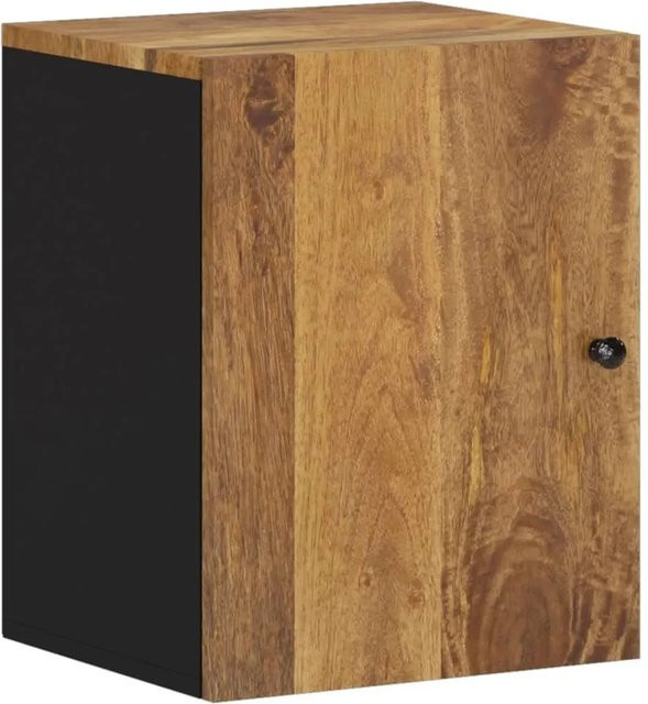 vidaXL Bad-Wandschrank aus Massivholz Mango in Braun, Modell 2, B/T/H: 38 x 33 x 48 cm - Bild 1