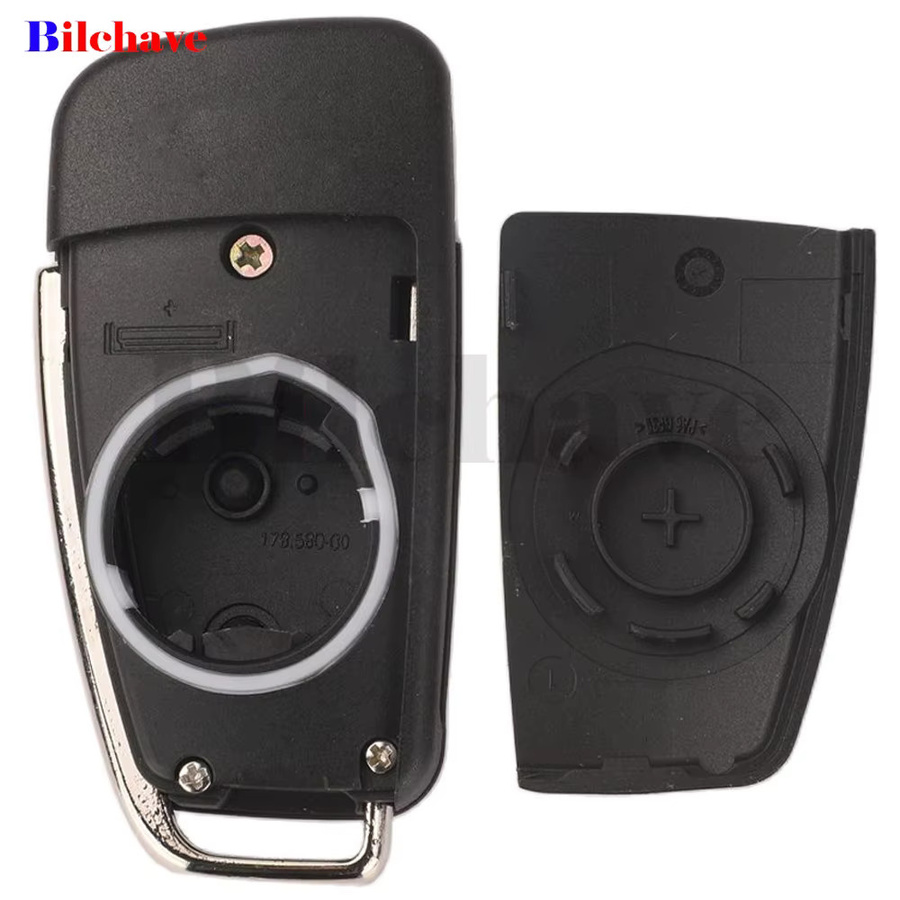 Jingyuqin Ersatzgehäuse für Audi Q3 A6 Q7 A3 S3 S6 Megamos Smart Keyless Autoschlüssel in Schwarz - Bild 4