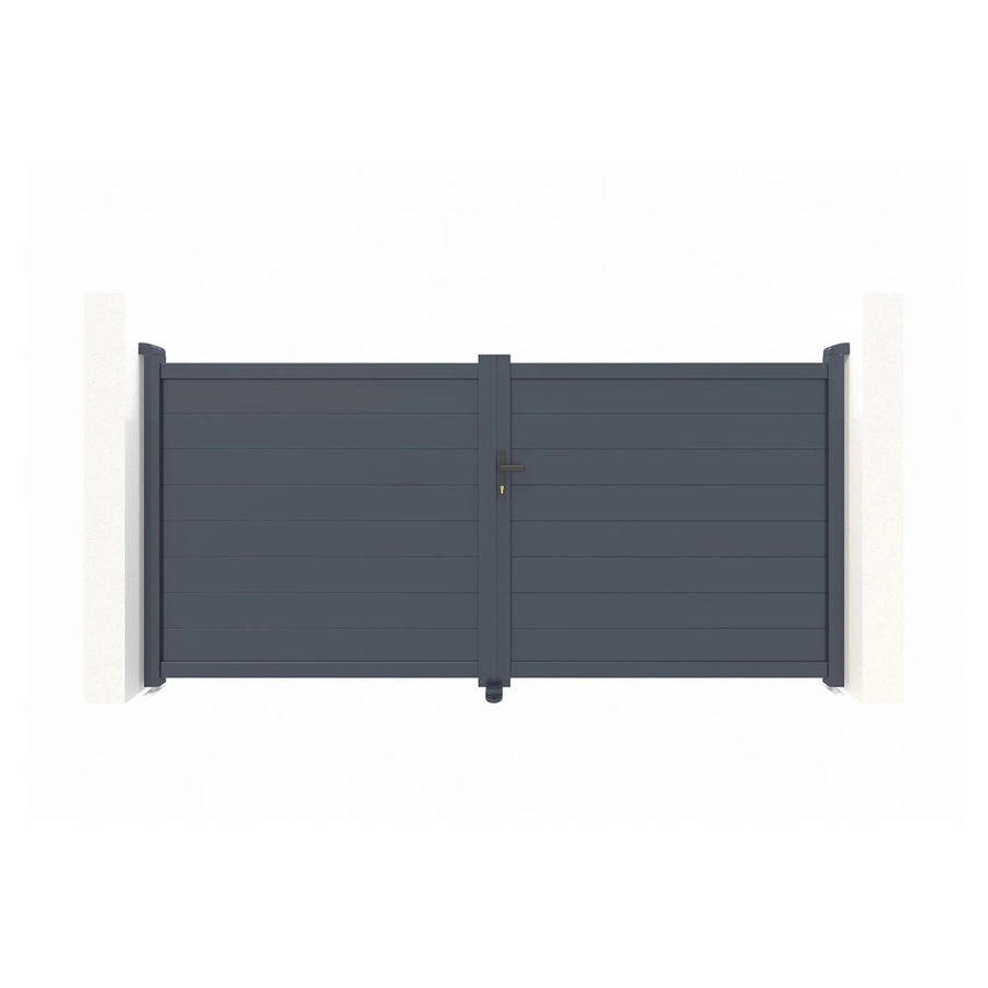 Casanoov Elektrisches Flügeltor Eiger aus Aluminium in Anthrazit und Grau mit Drehtorantrieb Ranger B150, B/H: 305 x 145 cm - Bild 2